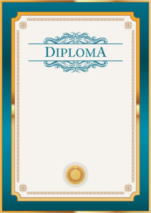 Diploma template «Petrol in gold»