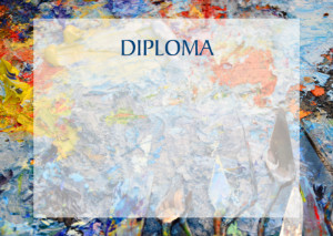 Diploma template «Artist's Oil Colours»