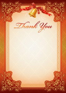 Thank You Card template «School bell»