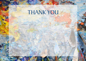 Thank You Card template «Artist's Oil Colours»