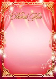 Thank You Card template «Holiday lights»