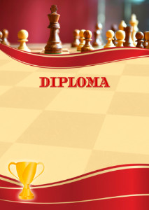 Diploma template «Chess»