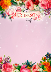 
Certificate template «Spring mood»
