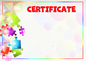
Certificate template «Kaleidoscope of colors»