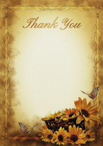 Thank You Card template «Warmth of the day»