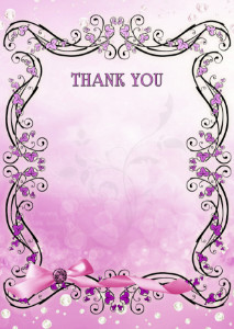 Thank You Card template «Lilac vintage»