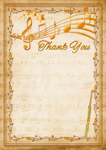 Thank You Card template «Flute»