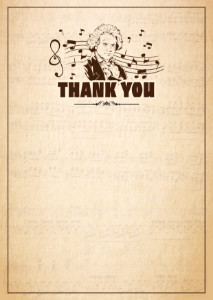 Thank You Card template «Beethoven»