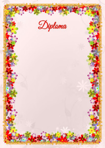 Diploma template «Spring flowers»