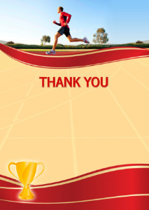 Thank You Card template «Running»