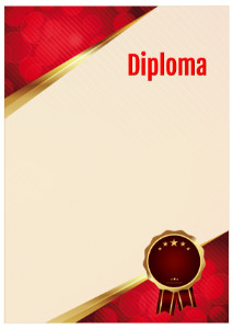 Diploma template «Shine ruby»