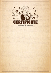 
Certificate template «Beethoven»