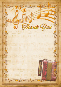 Thank You Card template «Harmonic»