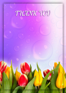 Thank You Card template «Spring»