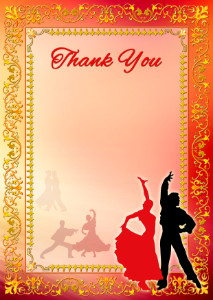 Thank You Card template «Dance»