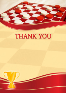 Thank You Card template «Checkers»
