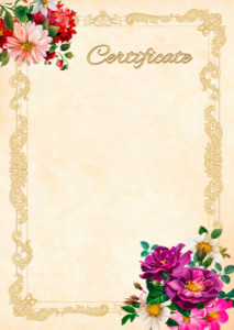 
Certificate template «Summer smell»