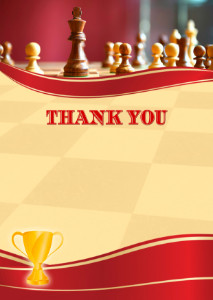 Thank You Card template «Chess»