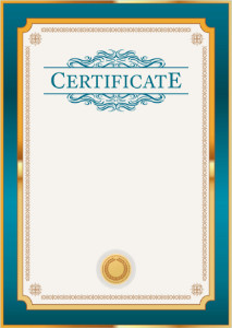 
Certificate template «Petrol in gold»