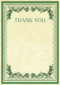 Thank You Card template «Vintage patterns»