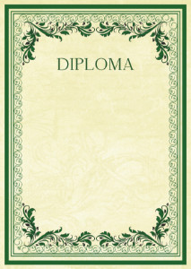 Diploma template «Vintage patterns»