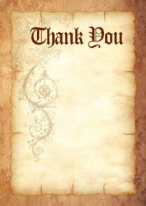 Thank You Card template «Durable parchment»