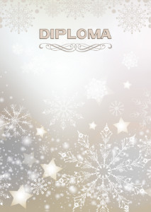 Diploma template «Snowflakes»