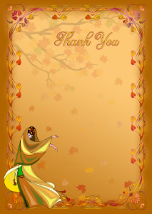 Thank You Card template «Autumn time»