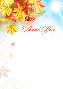 Thank You Card template «Warm autumn»