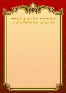 Thank You Card template «Empire»