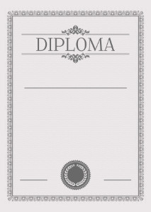 Diploma template «In gray tones»