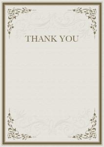 Thank You Card template «Severity of patterns»