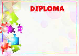 Diploma template «Kaleidoscope of colors»