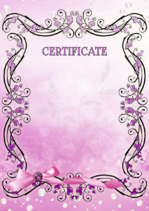 
Certificate template «Lilac vintage»