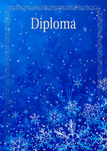 Diploma template «Winter»