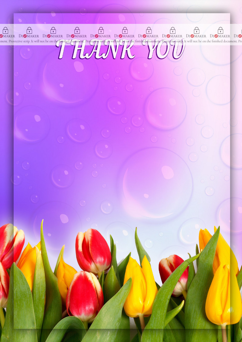Thank You Card template «Spring»