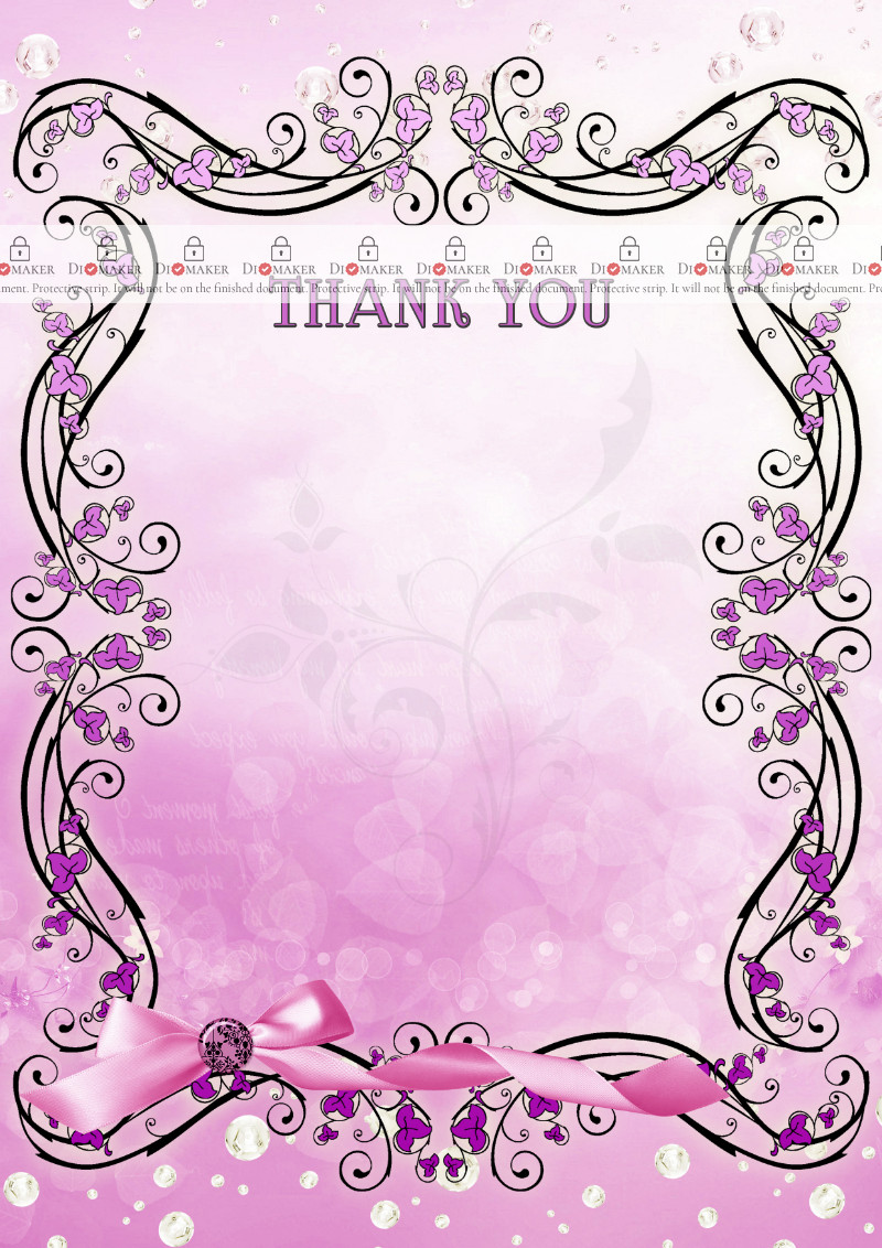 Thank You Card template «Lilac vintage»