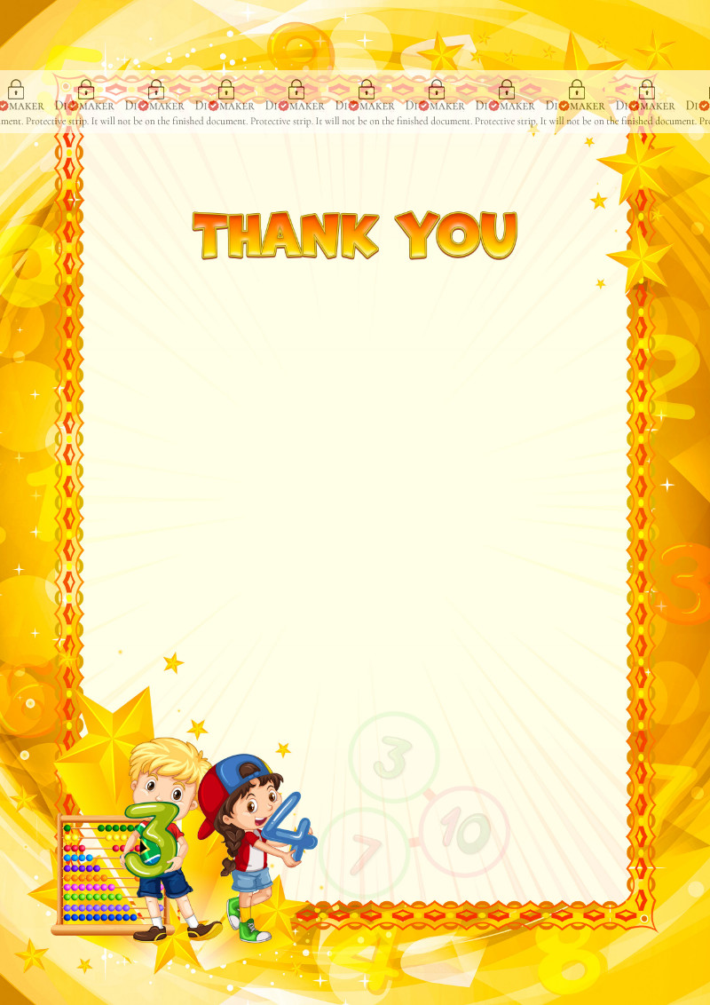 Thank You Card template «Mental arithmetic»