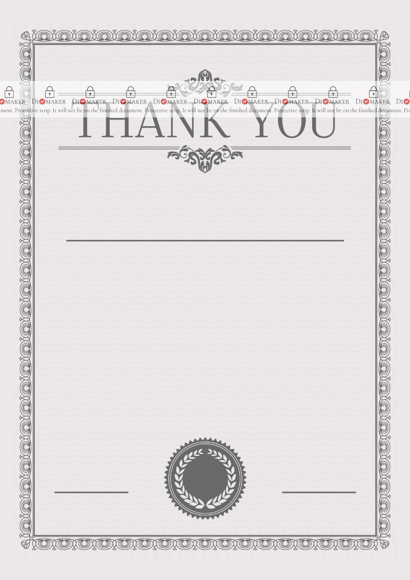 Thank You Card template «In gray tones»