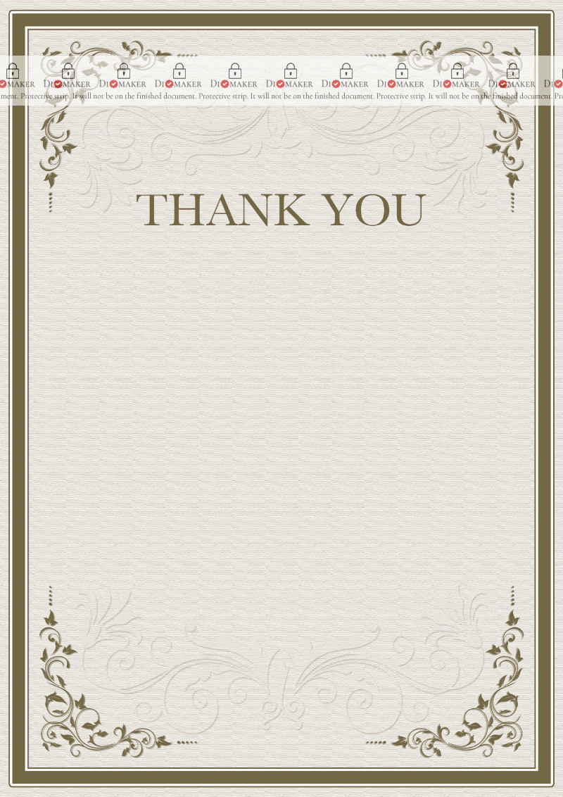 Thank You Card template «Severity of patterns»
