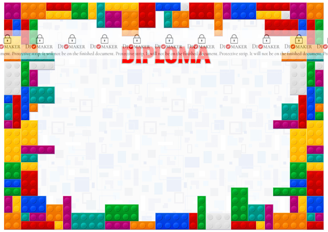 Diploma template «Colors of childhood»