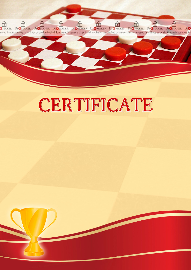 
Certificate template «Checkers»