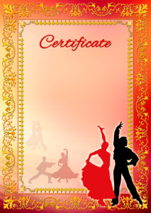 
Certificate template «Dance»