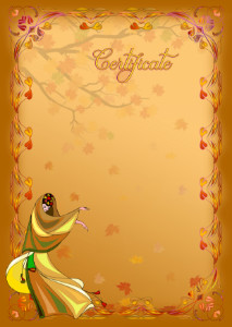 
Certificate template «Autumn time»