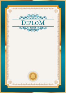 Vorlage eines Diploms «Seegrün in golden»