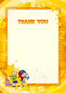 Thank You Card template «Mental arithmetic»
