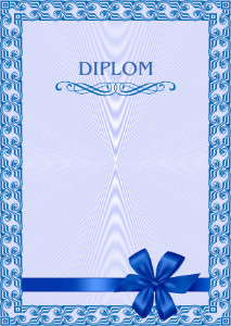 Vorlage eines Diploms «Feierliche №1»