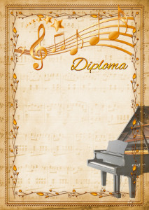 Diploma template «Piano»