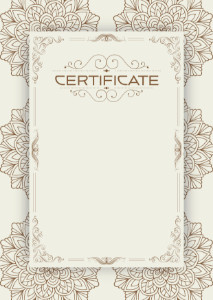 
Certificate template «Vintage summer»