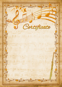 
Certificate template «Flute»